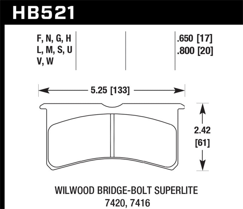 Hawk HB521D.650 Performance ER-1 Motorsport Brake Pads