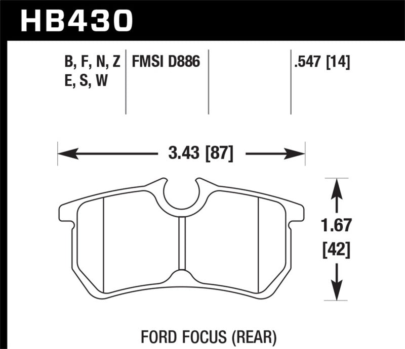 Hawk HB430F.547 HPS Street Brake Pads