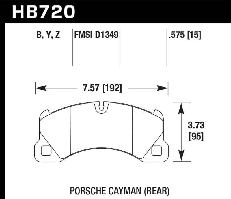 Hawk HB720B.575 15-17 Porsche Cayenne Front HPS 5.0 Brake Pads