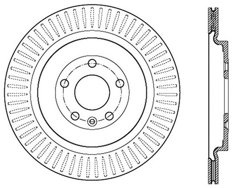 StopTech 2013-2016 Ford Taurus SHO Slotted Sport Rear Right Brake Rotor