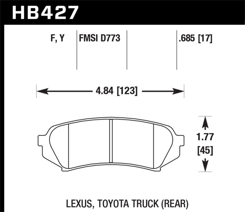 Hawk HB427F.685 HPS Street Brake Pads