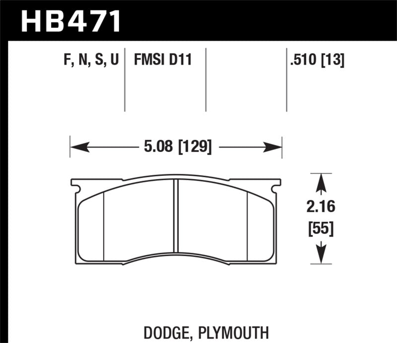 Hawk HB471F.510 HPS Street Brake Pads