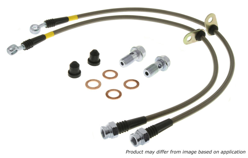 StopTech 00-05 Toyota MR2 Spyder Front Stainless Steel Brake Lines